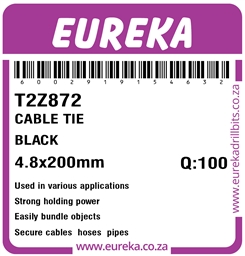 T2Z872 - Cable Tie Black -T2Z872_Label_T
